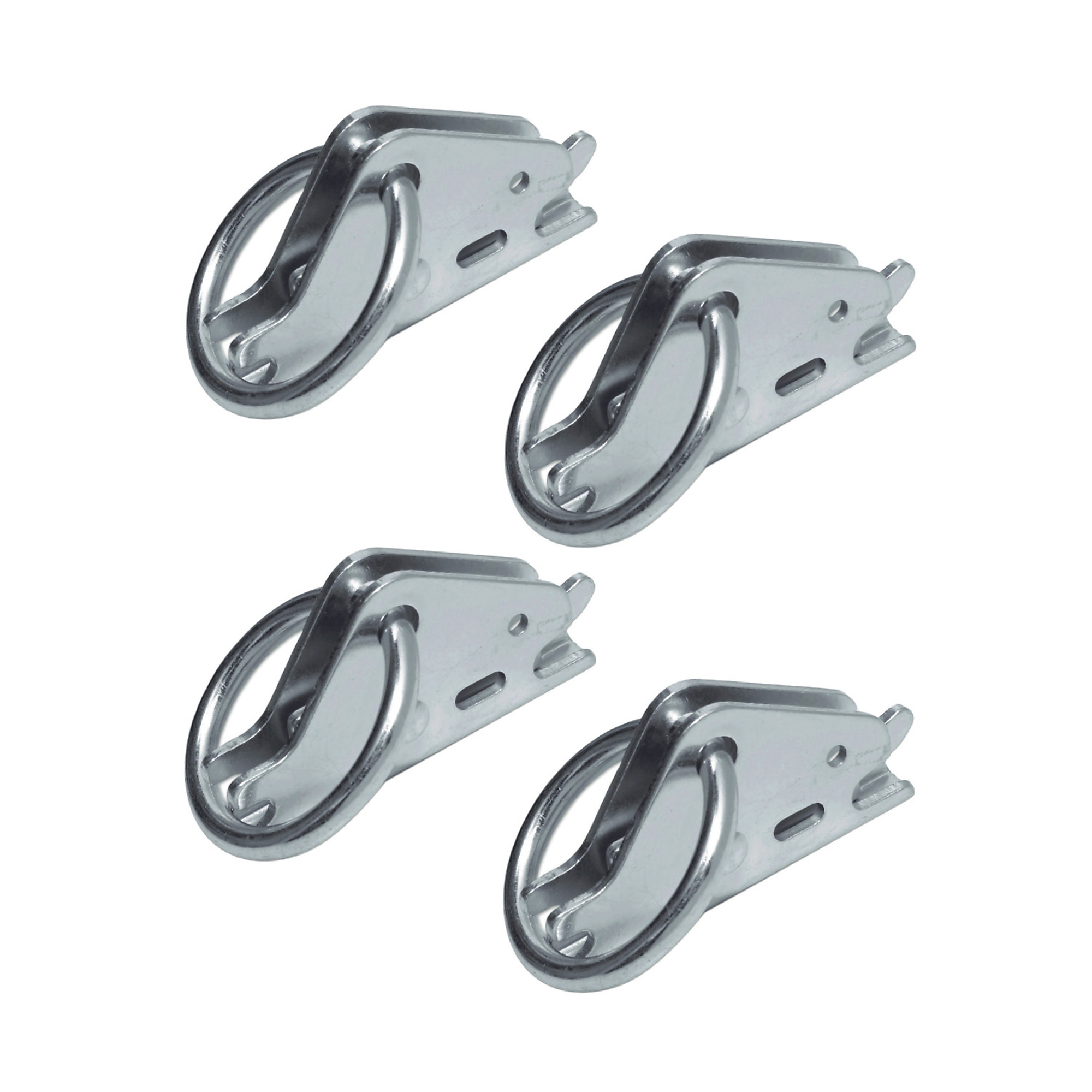 Snap-Loc E-Track O-Ring Multi-Purpose Tie-Down - 4 Pcs, 1000-Lb. Working Load, Heavy-Duty Steel, Model# SLAEARI4
